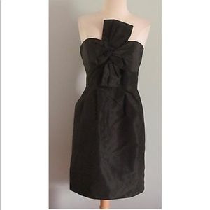 J.Crew Silk Taffeta Bow Monde Dress, Black
